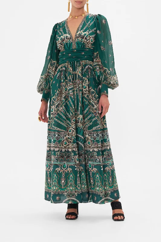 LONG DRESS WITH RUCHED WAISTBAND A VENICE VEIL Tunics Formal black