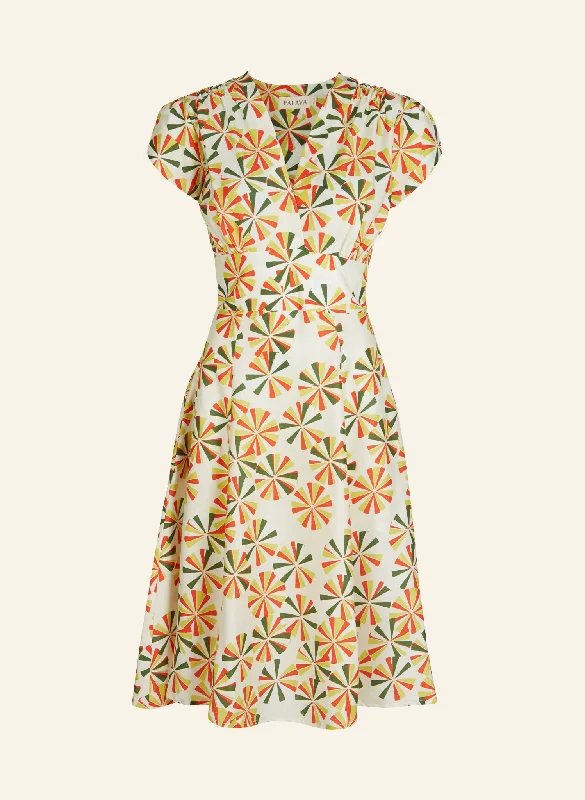 Rita - Ivory Spirals Dress Tunics Short Trendy