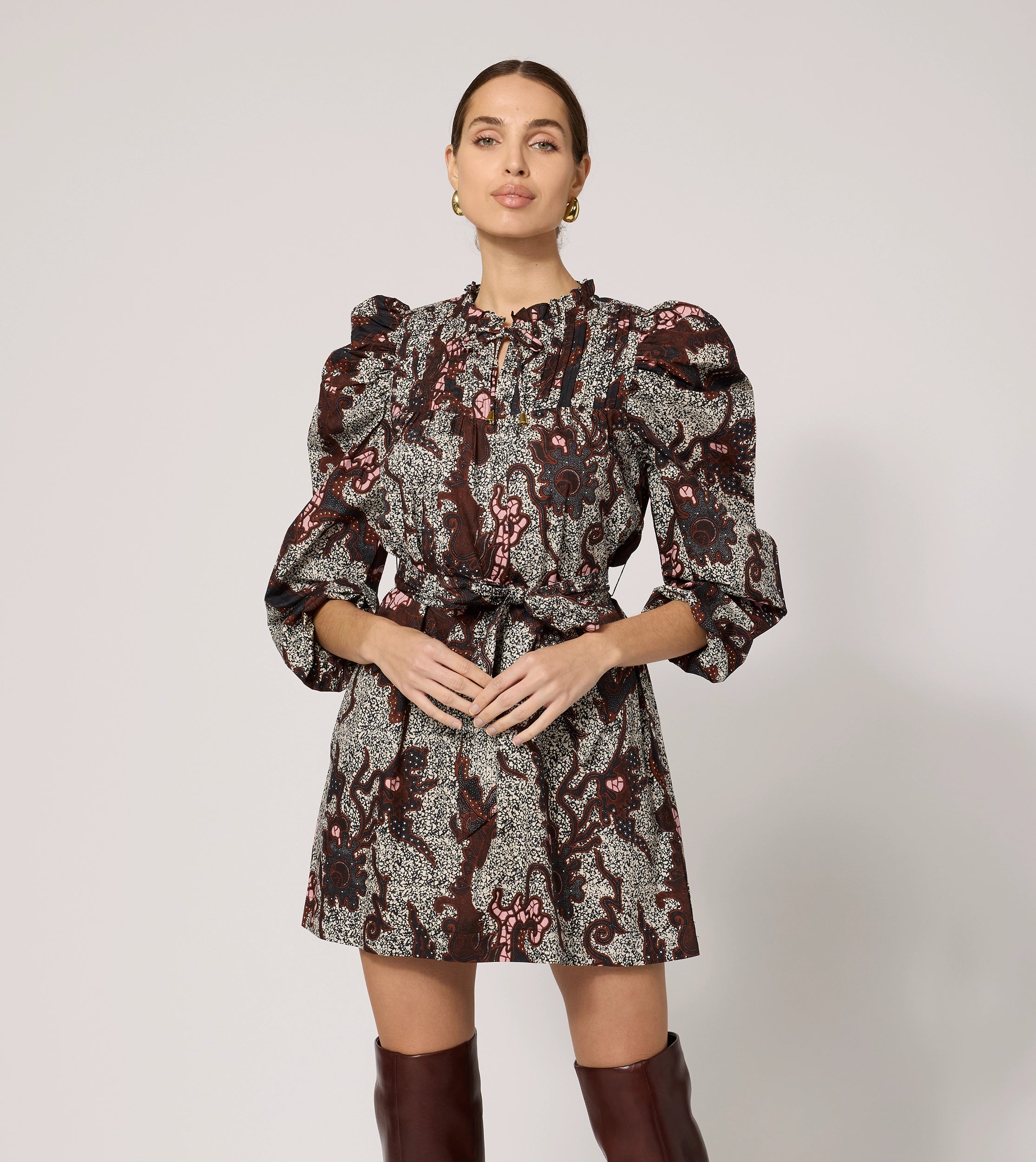 Ivana Mini Dress | Castello Cozy Cowl Neck Mini Dress