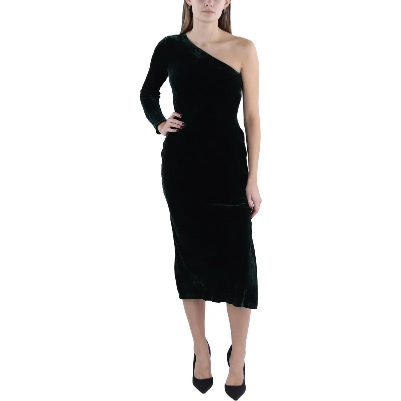 Polo Ralph Lauren Womens Velvet One Shoulder Cocktail And Party Dress Tunics Summer linen