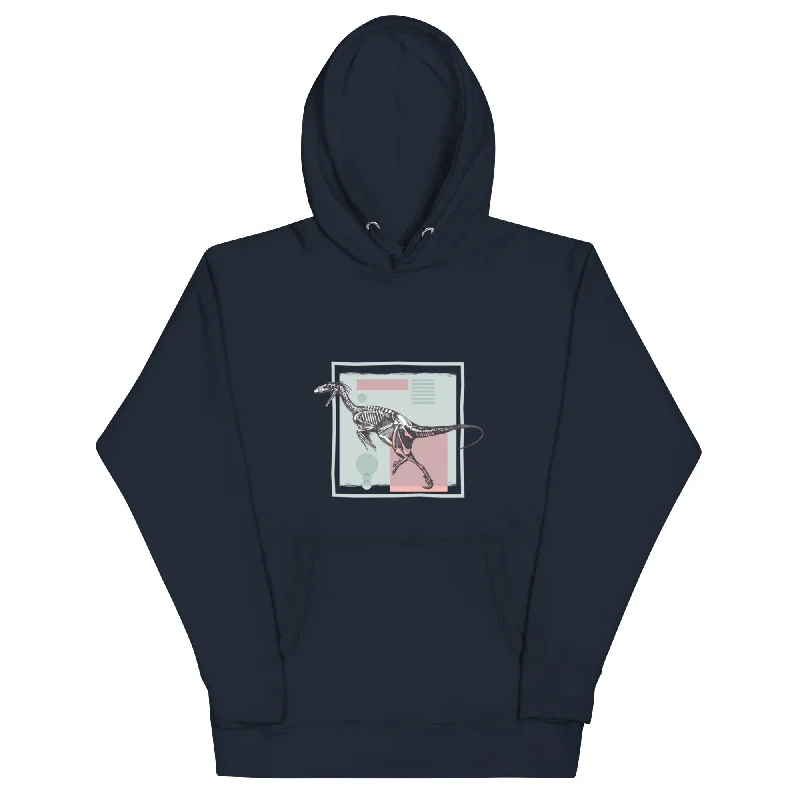 Raptor Art - Dinosaur Hoodie Hoodie with Frayed Bohemian Relaxed