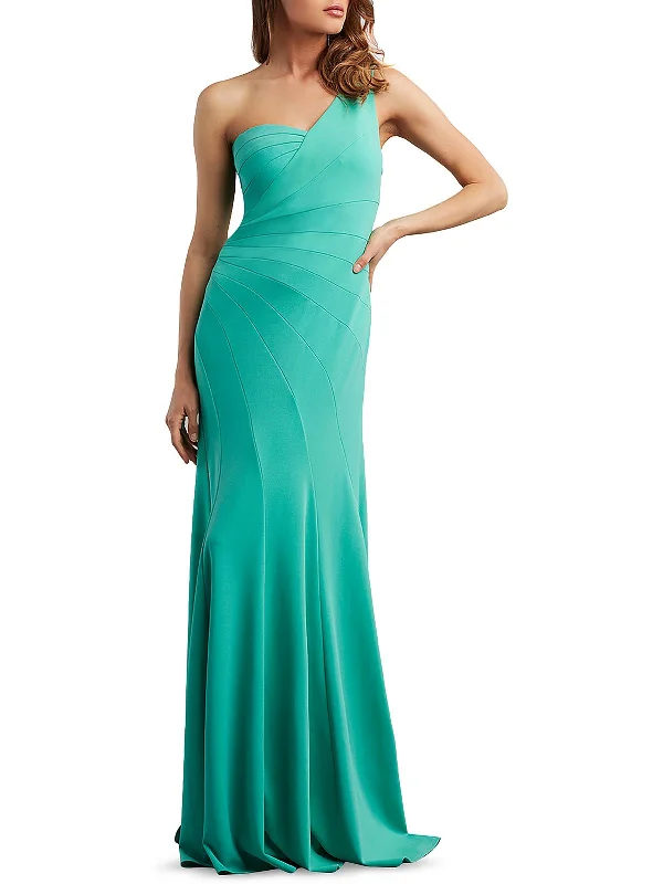 Womens One Shoulder Formal Evening Dress Bodycon Club Sequined