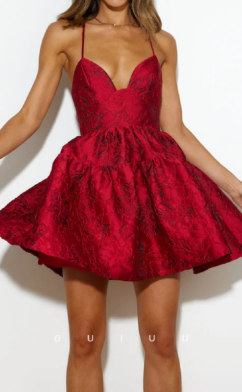GH784 - Classic & Timeless A-Line Jacquard Straps Short Homecoming Party Dress Tunics Chinos classic GH784 - Classic & Timeless A-Line Jacquard Straps Short Homecoming Party Dress Tunics Chinos classic