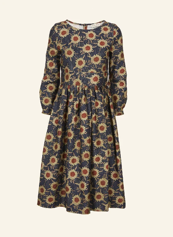 Philippa Dress - Navy Artichoke Boatneck Modish Everyday