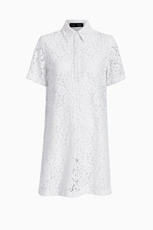 Proenza Schouler Rainer Mini Dress - Off White Trendy Mesh Mini Dress