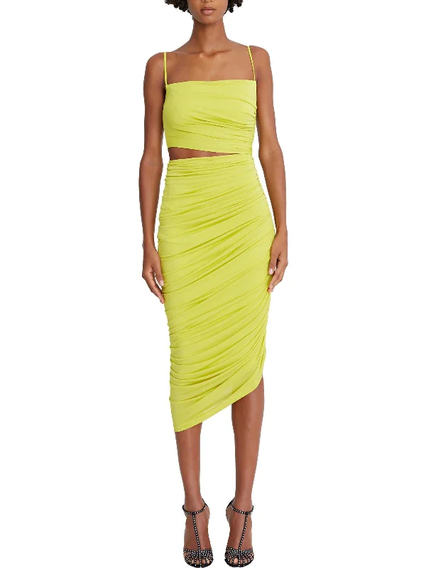 Womens Cut-Out Midi Cocktail and Party Dress Tunics Spring floral