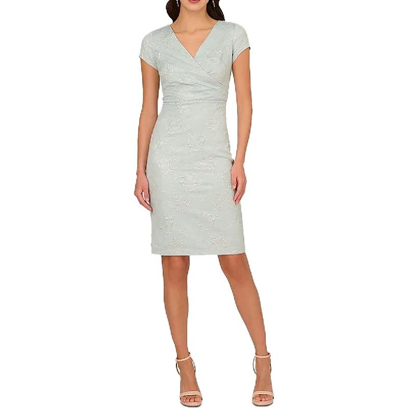 Womens Jacquard Metallic Cocktail And Party Dress Tunics Gym athletic