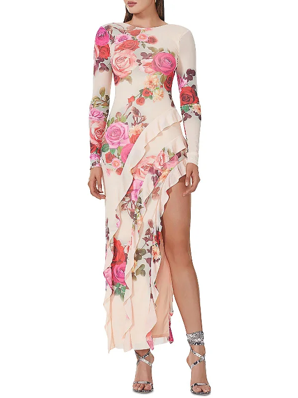 Jacie Womens Floral Hi Low Cocktail And Party Dress Tunics Vintage classic