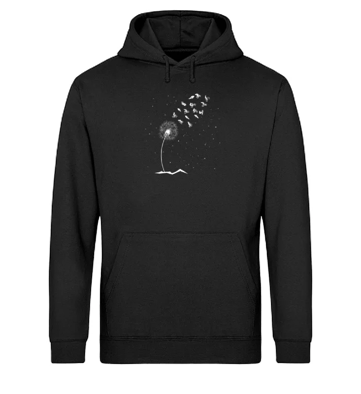 Pusteblume Radfahrer - Unisex Organic Hoodie Hoodie with Half-Zip Sporty Casual