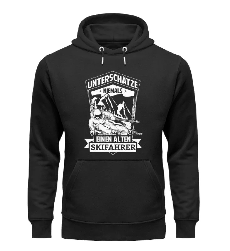 Unterschätze niemals nen alten Skifahrer - Unisex Premium Organic Hoodie Hoodie Sweatshirt Pullover