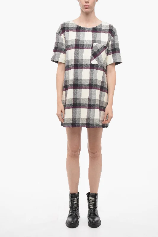 Woolrich Checkered ARCHIVE Wool Blend Dress M Standard size Tunics Review highly