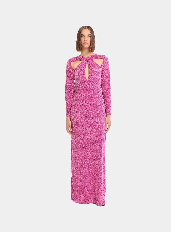 ALEXANDRA PINK TEXTURED DRESS Tunics Chic fashionable