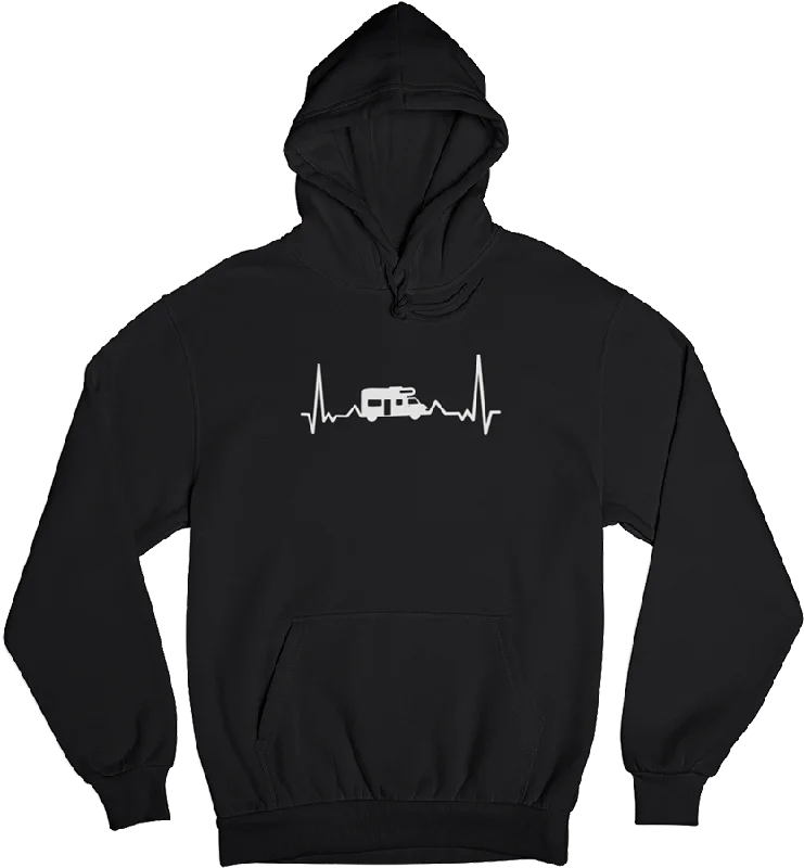 Herzschlag Camping - Unisex Organic Hoodie Hoodie with Mesh Breathable Sporty