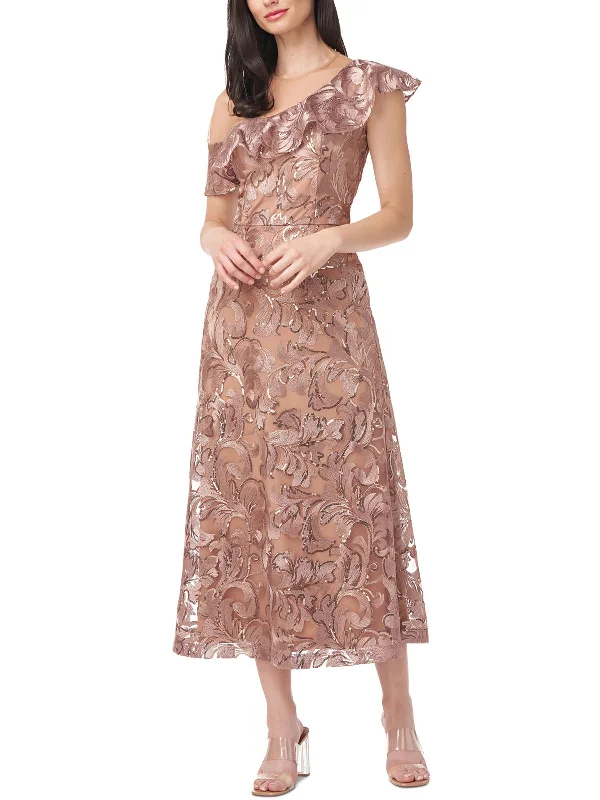 Womens Embroidered Midi Cocktail and Party Dress Tunics Fall fleece