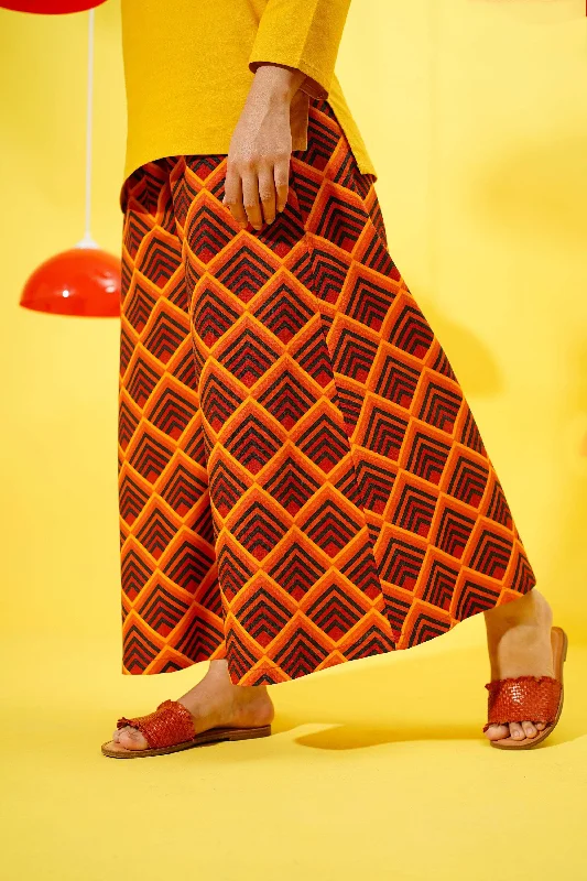 The Spring Super Wide Leg Pants - Sunrise Print Classic Flared Pants
