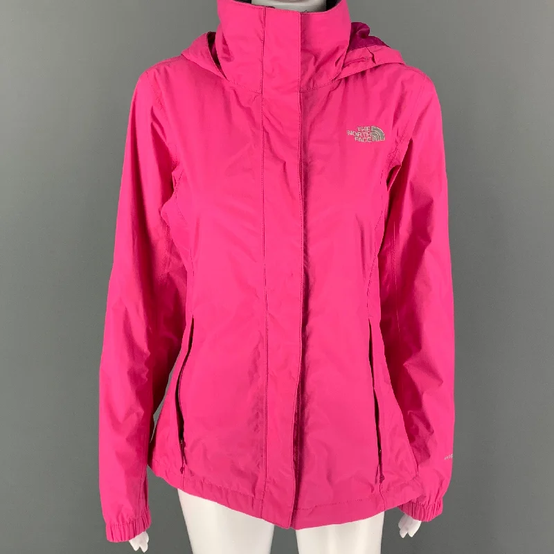 THE NORTH FACE Size S Pink Fuchsia Nylon Hooded Jacket Fleece Jacket Down Jacket Parka THE NORTH FACE Size S Pink Fuchsia Nylon Hooded Jacket Fleece Jacket Down Jacket Parka