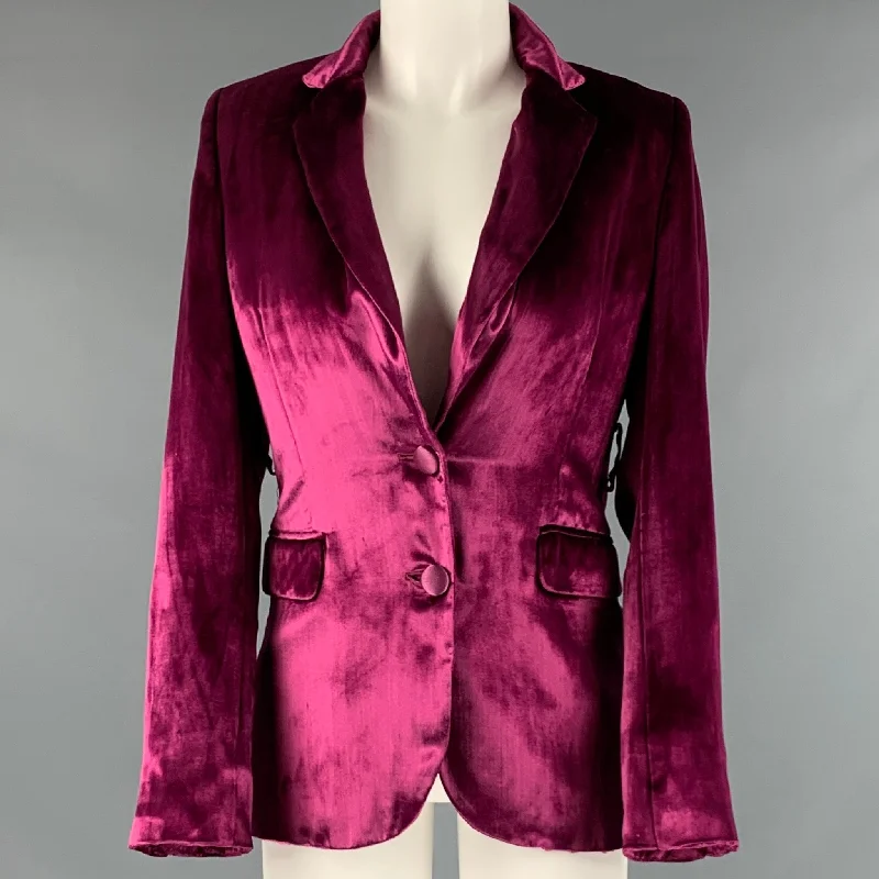 SIES MARJAN Size 2 Magenta Cotton Viscose Jacket Corduroy Jacket Velvet Jacket Brocade Jacket SIES MARJAN Size 2 Magenta Cotton Viscose Jacket Corduroy Jacket Velvet Jacket Brocade Jacket