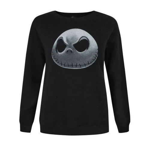 Nightmare Before Christmas Womens/Ladies Jack Skellington Sweater Mesh Blend Leather Blend Suede Blend
