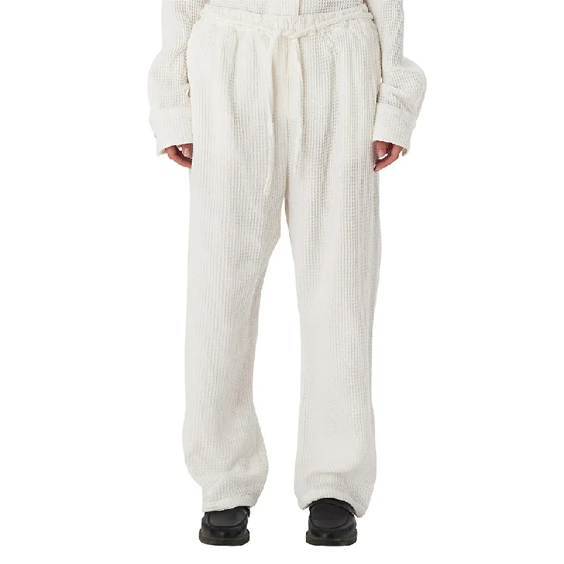 OBEY CAMILLE WAFFLE PANT // MUTED WHITE Slim-Fit Leggings