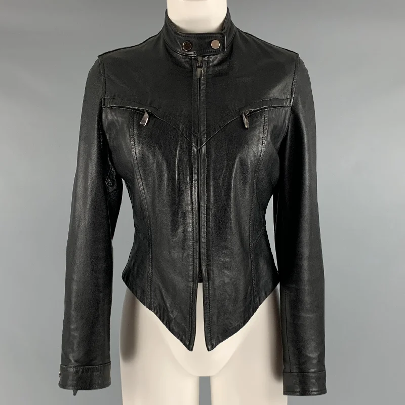 ZIP Size S Black Asymmetrical Jacket Bomber Jacket Anorak Windbreaker