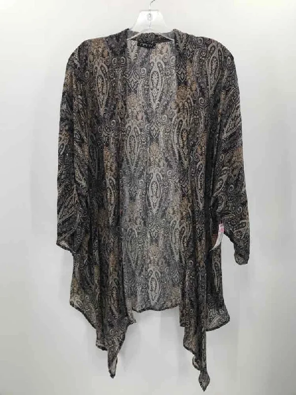 Pre-Owned APNY Black Size Medium Printed Sweater Long Sweater Short Sweater Cropped Sweater