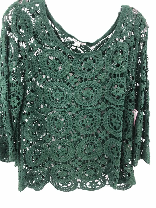 Pre-Owned Ultra Pink Green Size XL Sweater Oversized Loose Flowy