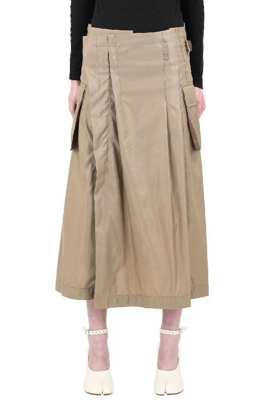 Sacai Nylon Twill Skirt maxi skirt elegant