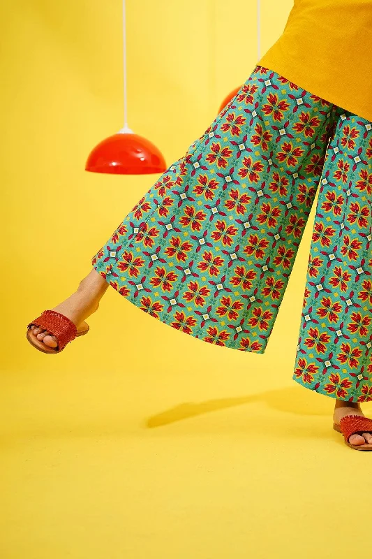 The Spring Super Wide Leg Pants - Spring Garden Print Stylish Harem Pants