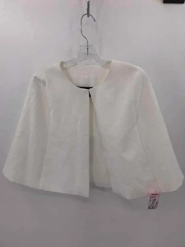 Pre-Owned BCBG White Size XS/S Cape Sweater Velvet Chenille Corduroy