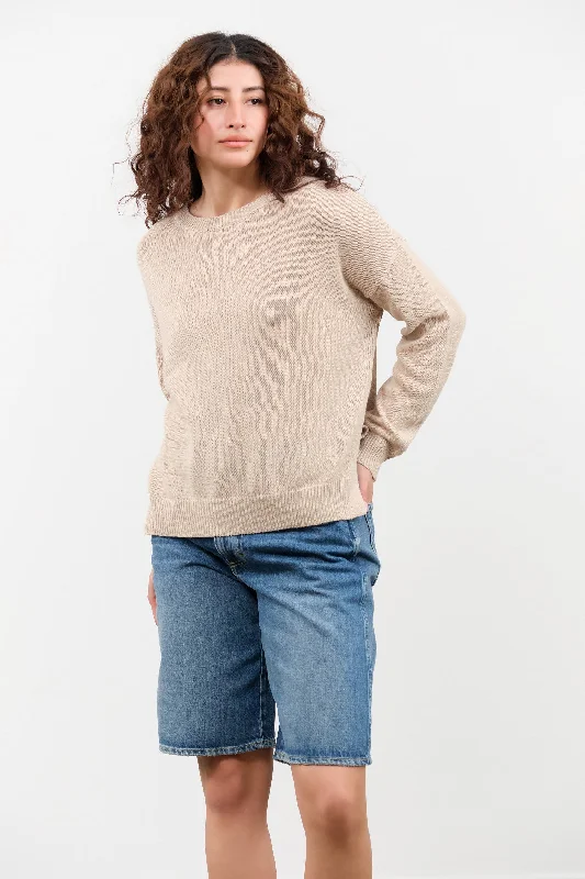 Nadin Cotton Linen Sweater Welt Pockets Slit Pockets Flap Pockets