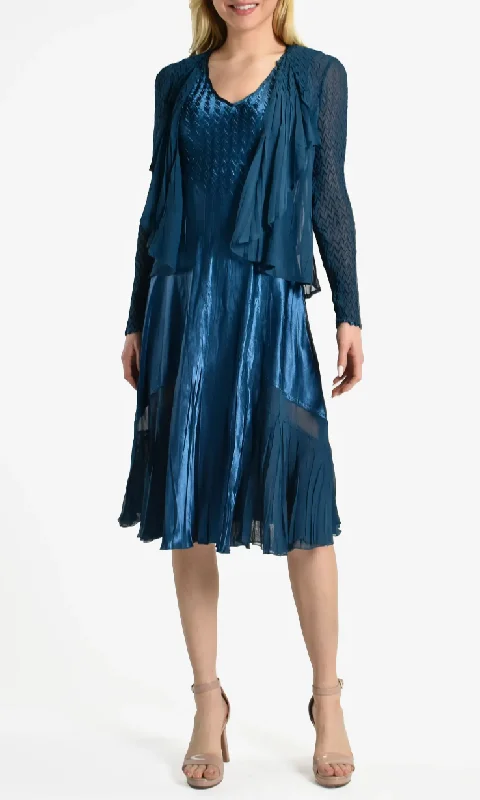 Komarov Ruffle Dress & Jacket Set Jersey Jacket Tulle Jacket Batik Jacket