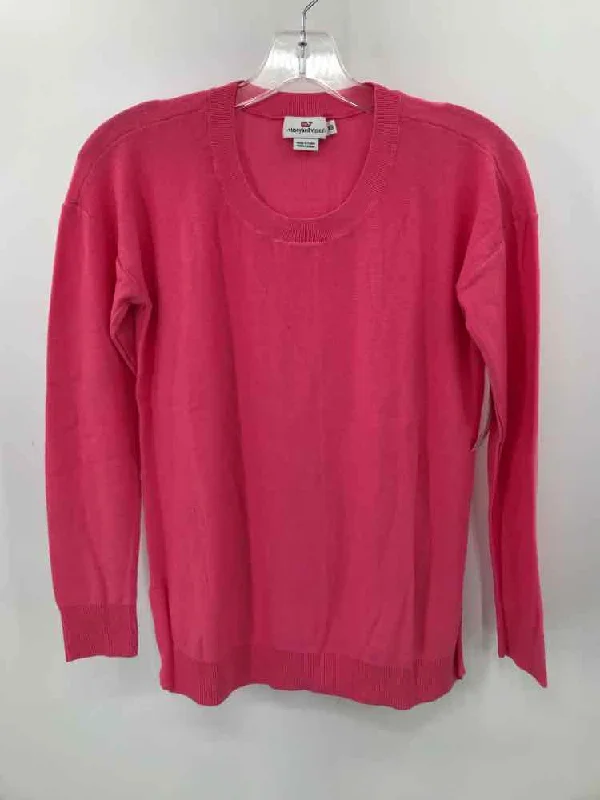 Pre-Owned Vineyard Vines Pink Size XS Sweater Neon Metallic Matte