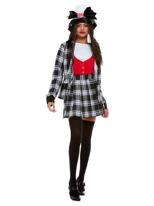 90s Clueless Dionne Costume Adult Black Plaid Jacket Skirt Hat Socks Appliqued Jacket Beaded Jacket Sequined Jacket