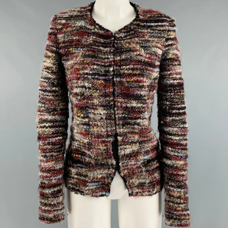 ISABEL MARANT Size 6 Multi-Color Wool Blend Boucle Jacket Jacket Blazer Coat