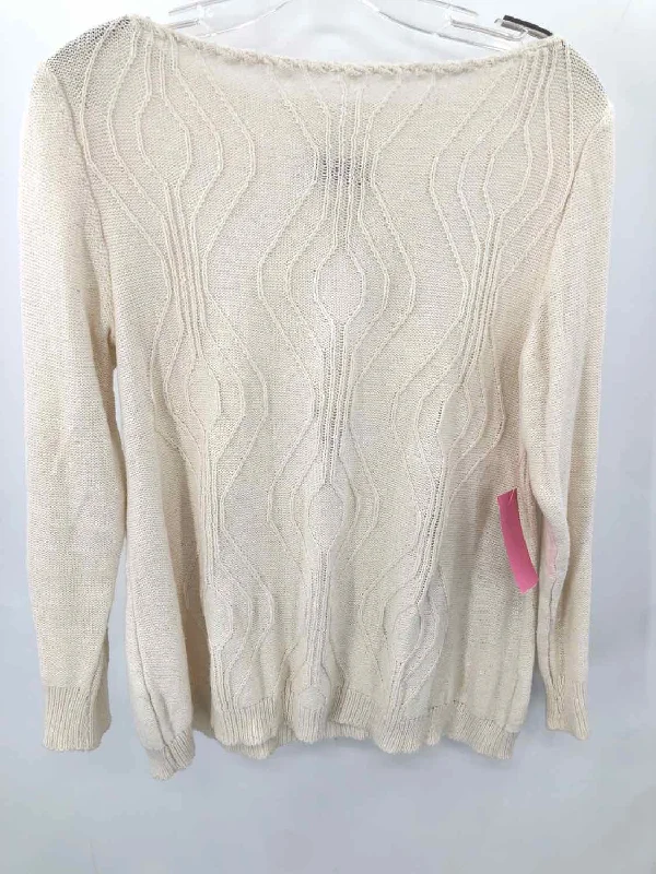 Pre-Owned Georgina Estefania Ivory Size Small Sweater Mesh Fabric Canvas Fabric Denim Fabric