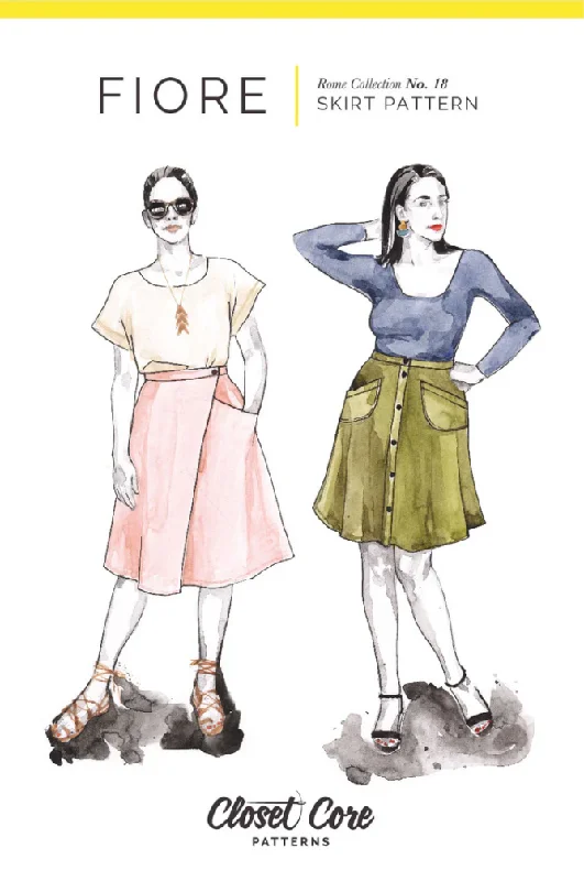 The Fiore Skirt Pattern by Closet Core linen skirt natural