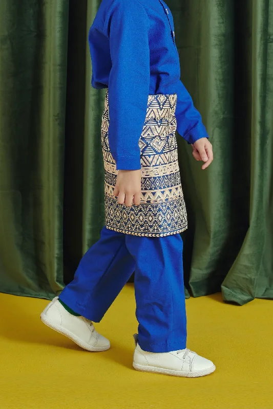 The Rona Regular Fit Pants - Royal Blue Comfy Zip-Up Pants