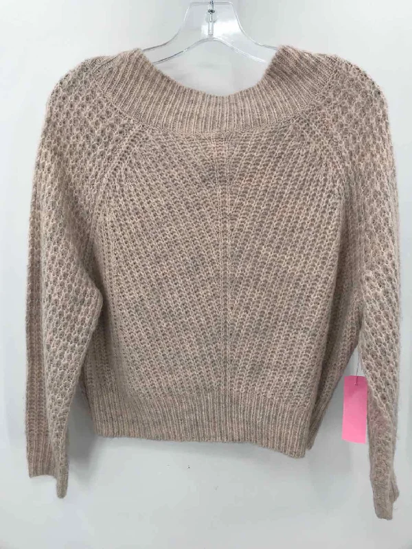 Pre-Owned Leith Pink Size XS Sweater Denim Fabric Leather Fabric Suede Fabric