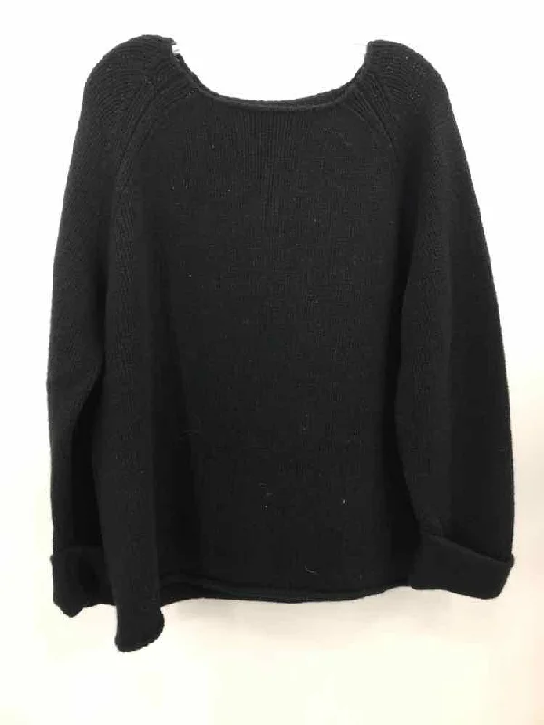Pre-Owned DKNY Black Size 1X Wool Sweater Nylon Fabric Polyester Fabric Spandex Fabric