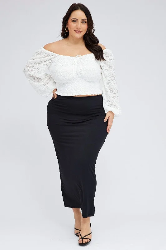 Black Maxi Skirt Supersoft modal blend skirt