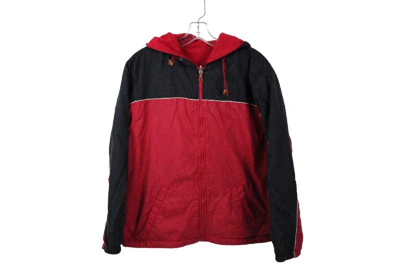 Outbrook Red Fleece Lined Jacket | 4/6 Cotton Fabric Linen Fabric Terry Fabric