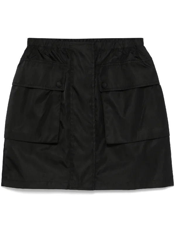 triangle-logo mini skirt linen skirt breathable