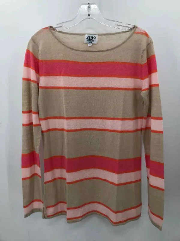 Pre-Owned HIHO Tan Size Small Sweater Sequined Glittery Shiny