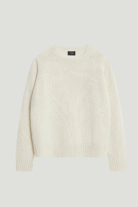 The ReCashmere Crew Neck Sweater Front Pockets Side Pockets Patch Pockets