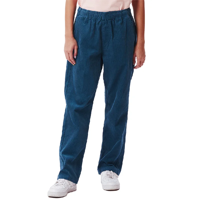 OBEY LOMA CORDUROY PANTS // DEEP OCEAN Chic Faux Leather Pants