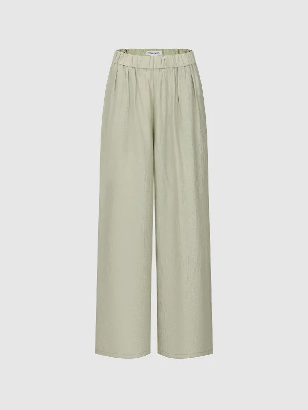 Loose Wide-Leg Pants Classic Stretch Pants