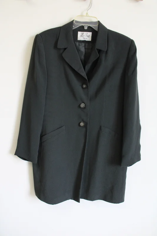 Le Suit Green Blazer Long Jacket | 14 Petite Elasticated Jacket Padded Jacket Insulated Jacket