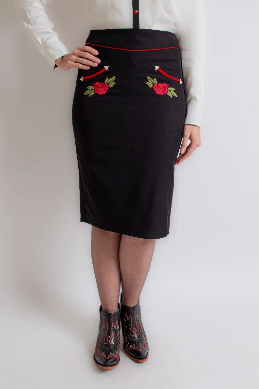 Rodeo Quincy Black Skirt low waist skirt