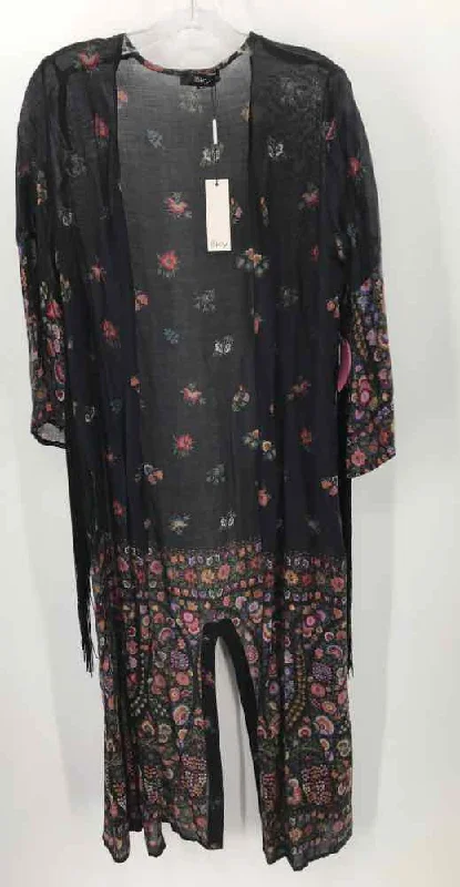 Pre-Owned Sky Black Size Small Long Shawl Sweater Modern Contemporary Chic