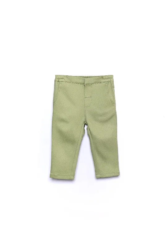 The Perfect Babies Slim Fit Pants - Lawn Green Fashionable Track Pants